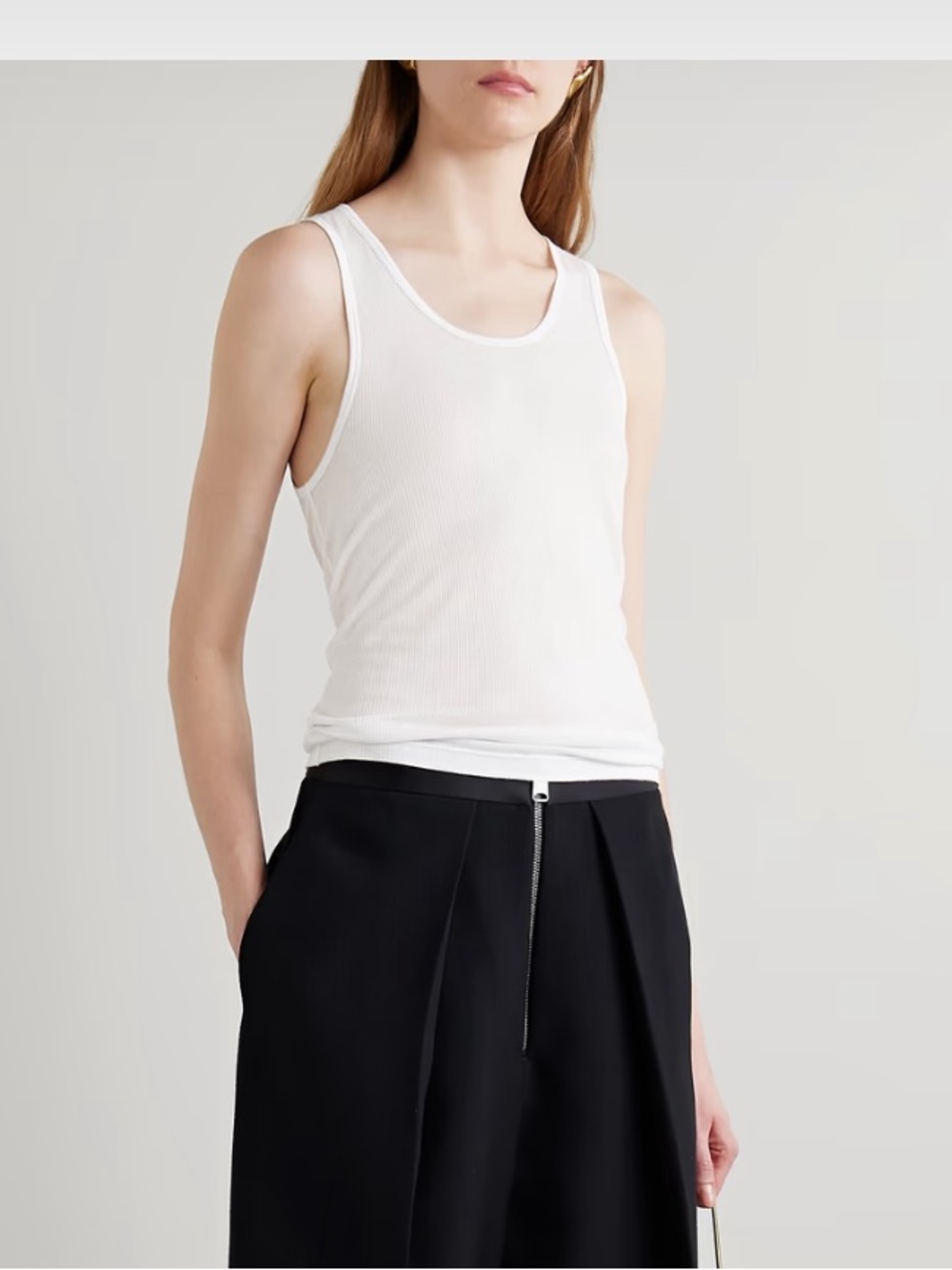 NWT Khaite White Johnnie Tank Size Small